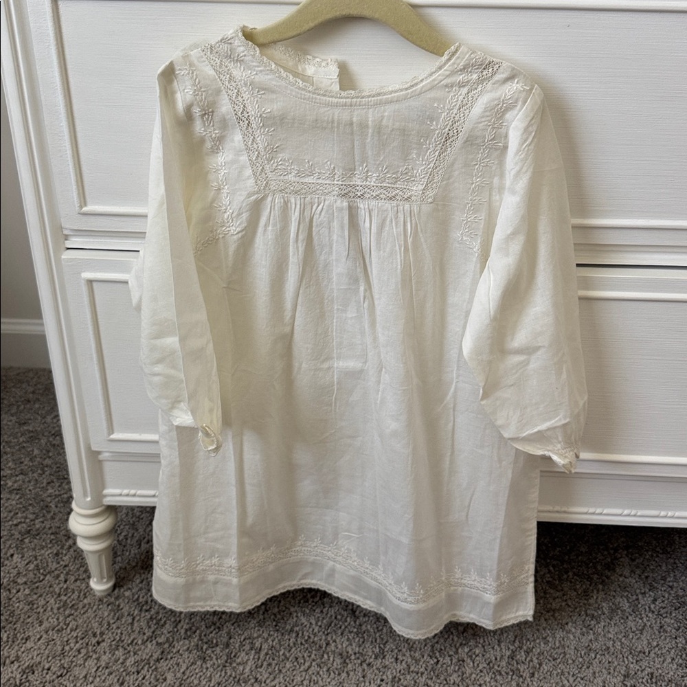 Belle Enfant White Embroidered Dress 3-4t NWT